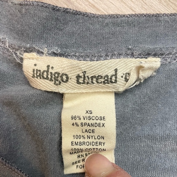 Bohemian Lace Trimmed Top by Indigo Thread - Picture 2 of 6